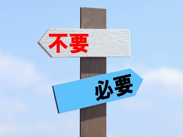 写真：必要か否か